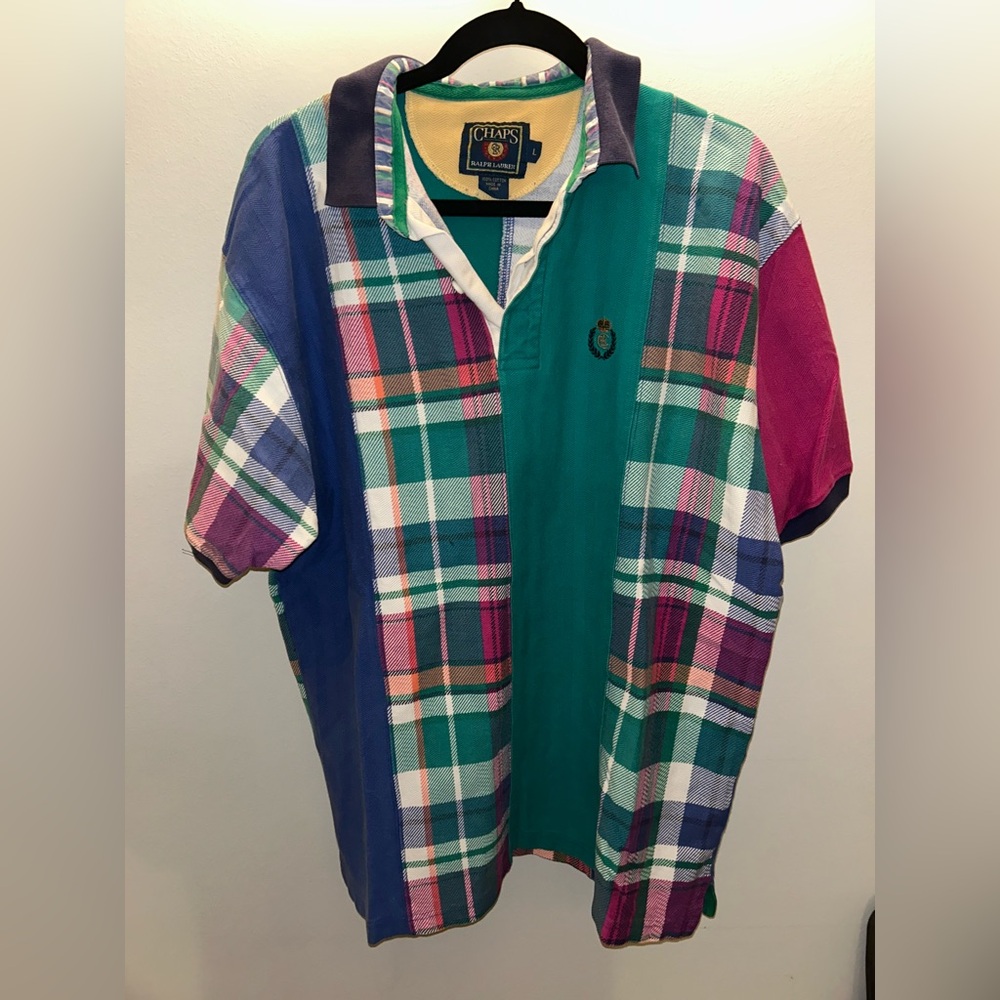 Chaps Ralph Lauren Multicolor Plaid Polo Shirt